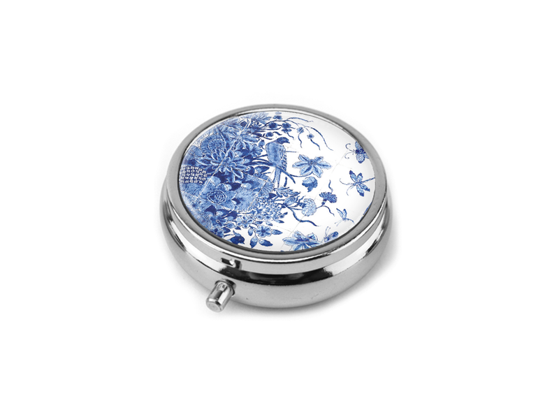 Pillendoosje ,Tegel tableau , Delfts blauw