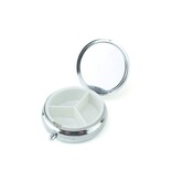Pastillero, color plata, marrel, tulipán con abeja