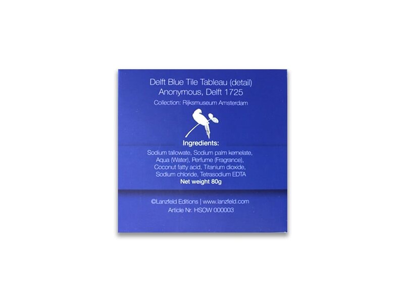 Soap, set of 3 pieces, Delft blue tiles