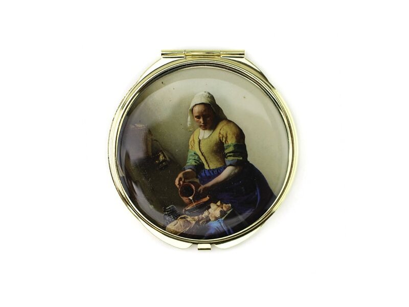 Folding Pocket Mirror W, Vermeer, The Milkmaid