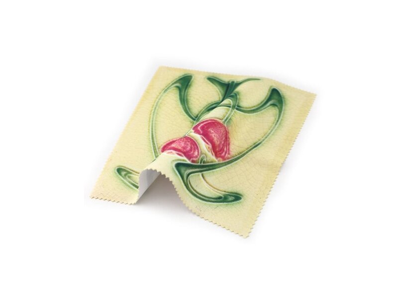 Lens cloth, 15 x 15 cm, Art nouveau