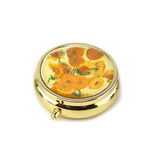 Pillendose, Goldfarbe, Sonnenblumen, Van Gogh