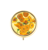 Pillendose, Goldfarbe, Sonnenblumen, Van Gogh