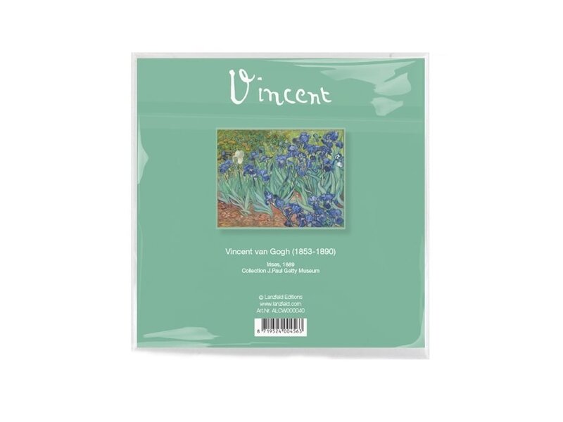 Lens cloth, 15 x 15 cm, Irises, Van Gogh