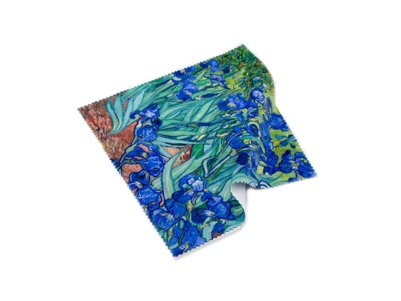 Lens cloth, 15 x 15 cm, Irises, Van Gogh