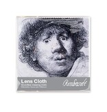 Lens cloth, 15 x 15 cm, Self-portrait with astonished look, Rembrandt