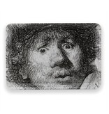 Minitablett, 21 x 14 cm, Selbstporträt mit erstauntem Aussehen, Rembrandt
