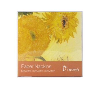 Paper Napkins, Sunflowers, Van Gogh