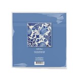 Lens cloth, 15 x 15 cm, Delft blue, Tulips