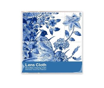 Chiffon à lunettes, 15 x 15 cm, Bleu de Delft, Oiseaux