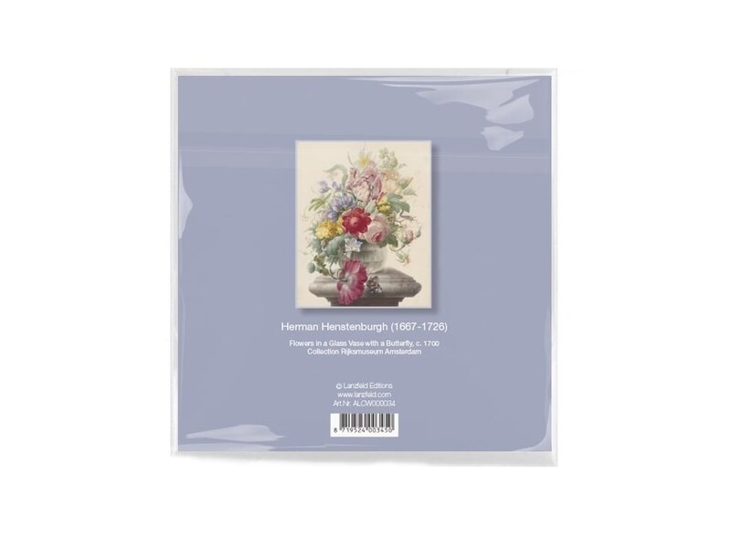 Lens cloth, 15 x 15 cm, Flowers, Henstenburgh