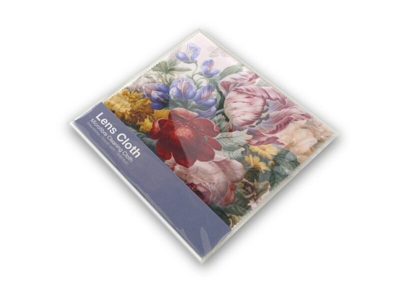Lens cloth, 15 x 15 cm, Flowers, Henstenburgh