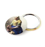 Spiegeltje ,  Ø 80 mm, Het melkmeisje , Vermeer
