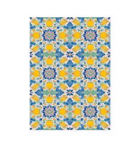 Torchon, tuile d'angle tulipe polychrome