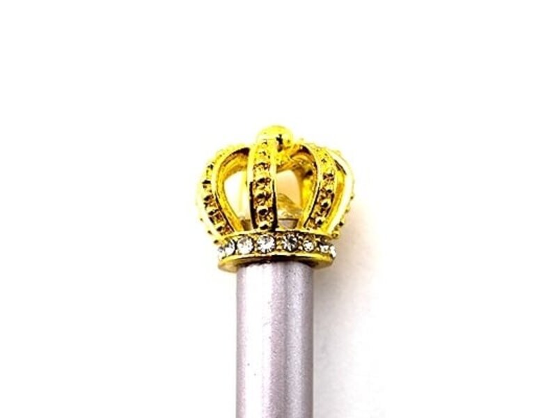 Zilver potlood met gouden kroon