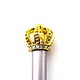 Crayon en argent avec couronne en or