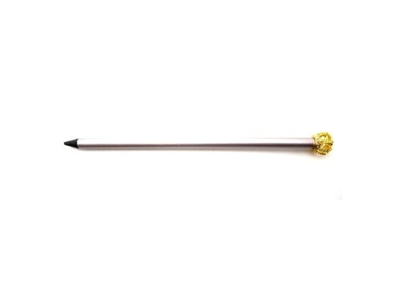 Zilver potlood met gouden kroon