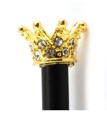 Lápiz negro con corona de princesa dorada