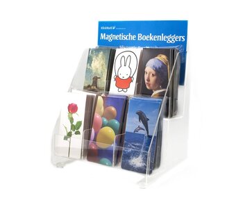 Mostrador para marcadores, 6 compartimentos