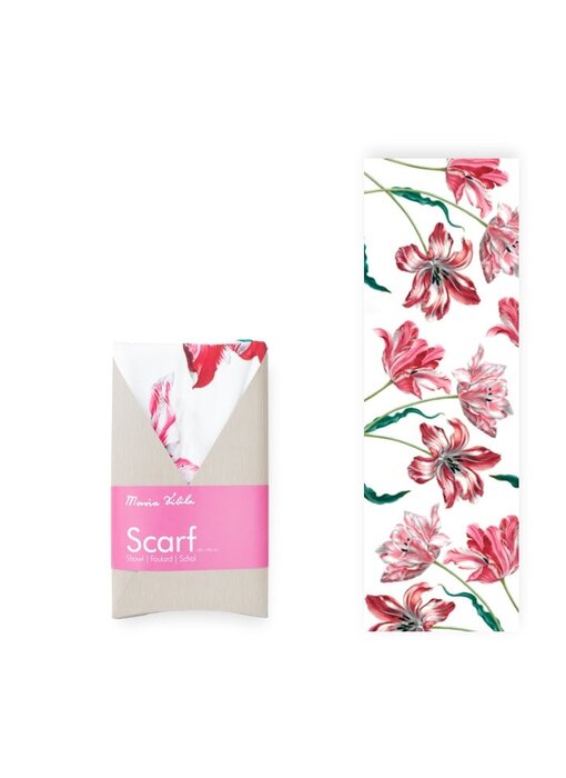 Scarf , Merian, Three Tulips