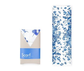 Scarf, Delft Blue Birds
