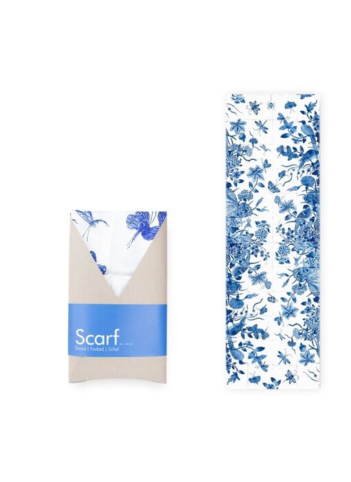 Scarf, Delft Blue Birds