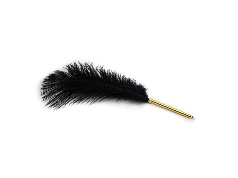 Stylo autruche, noir