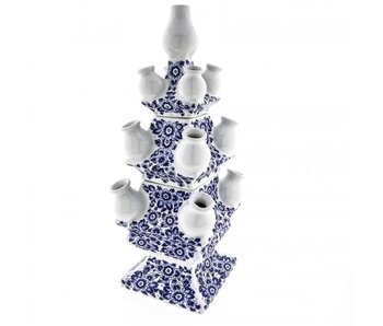 Vase tulipe bleu de Delft, 3 couches, 40 cm