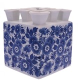 Delfter blaue Tulpenvase, quadratisch