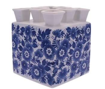 Delfter blaue Tulpenvase, quadratisch