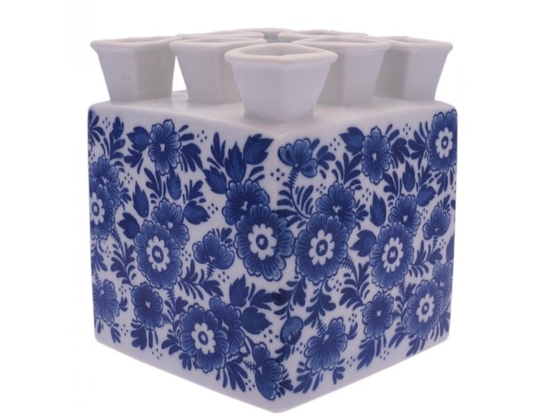 Delfter blaue Tulpenvase, quadratisch