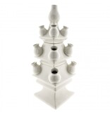 Weiße Tulpenvase, 3 Schichten, 40 cm D0371