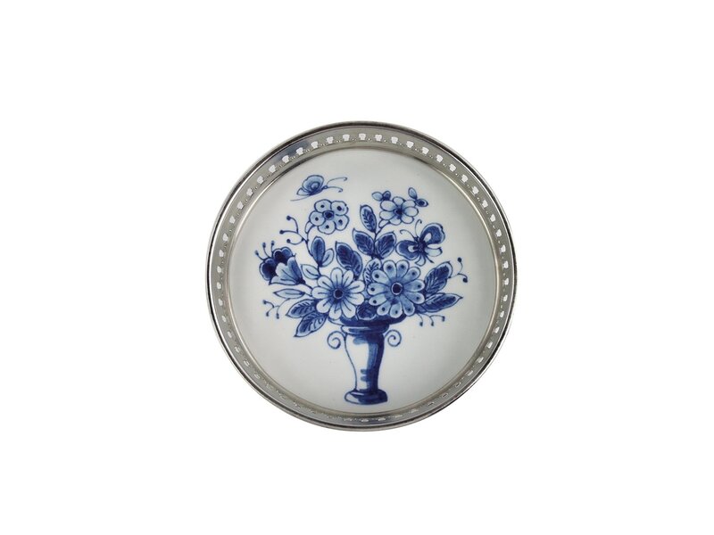 Posavasos azul de Delft, flor