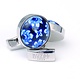 Boutons de manchette, porcelaine fleur bleue de Delft
