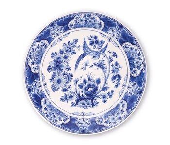 Delfter blauer Teller, ø 24 cm Vogel