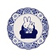 Delft blue plate. 22cm Miffy