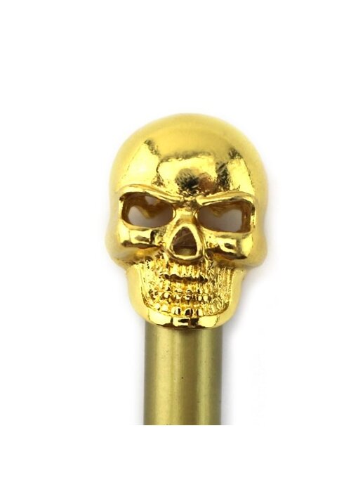 Goudkleurig potlood met gouden doodshoofd