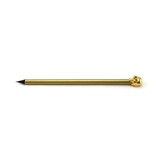 Goldfarbener Bleistift, goldener Schädel