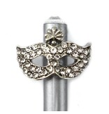 Crayon de couleur argent, masque argent