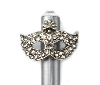 Crayon de couleur argent, masque argent