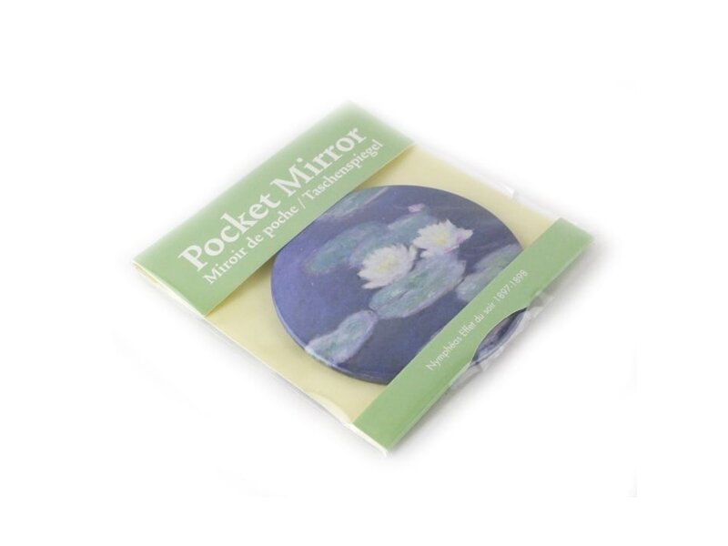 Pocket Mirror , Ø 80 mm, Monet, Water Lilies evening