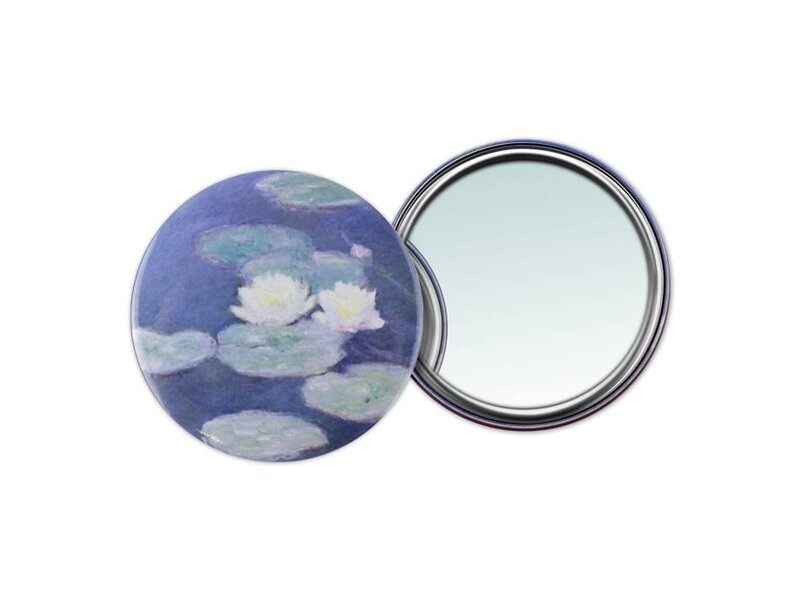 Taschenspiegel , Ø 80 mm, Monet, Seerosenabend