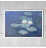 Plakat 50x70, Seerosen im Abendlicht, Monet