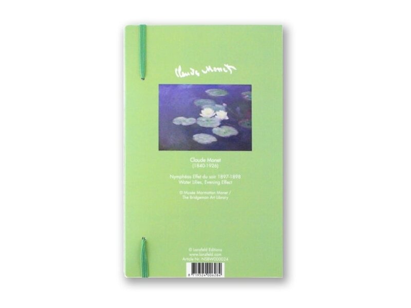 Softcover-Notizbuch, A5, Seerosen im Abendlicht, Monet