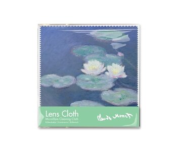 Brillenputztuch , 15 x 15 cm, Seerosen im Abendlicht, Monet