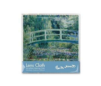 Brillenputztuch , 15 x 15 cm, japanische Brücke, Monet
