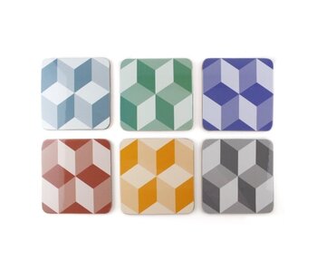 Posavasos, patrón de mosaico óptico