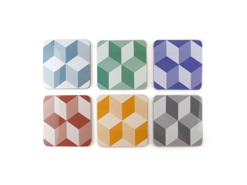 Coasters W, Optical Tile pattern