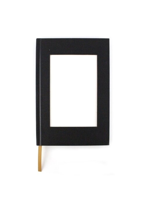 BLACK  Sketchbook with insert for postcard, vertical