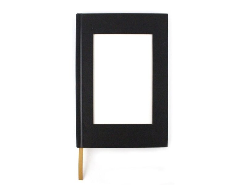 Carnet NOIR avec insert pour carte postale, vertical